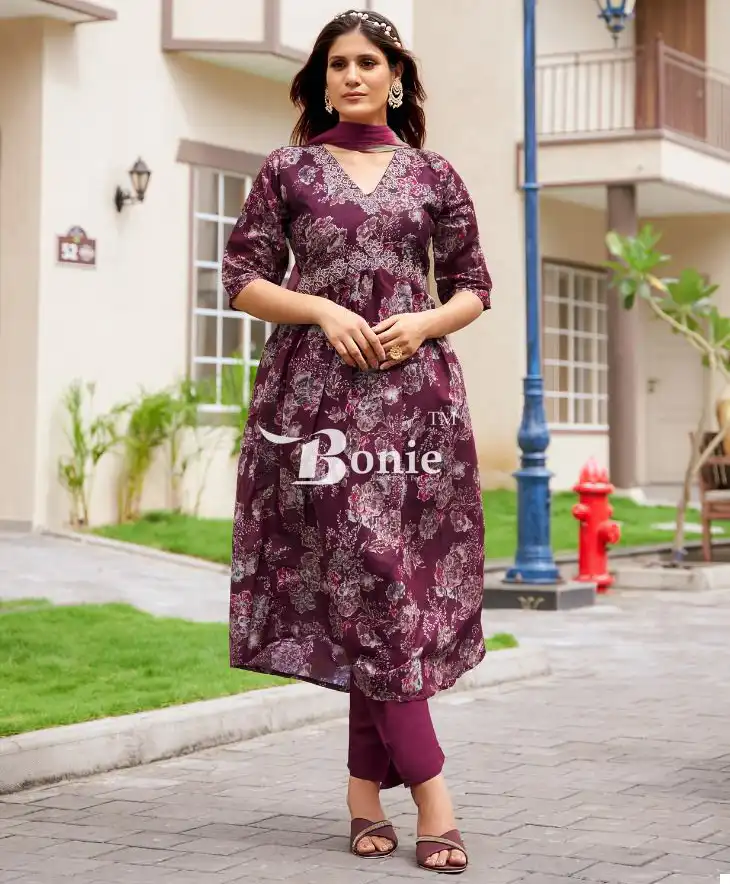Bonie Aahana Vol 2 Heavy Chanderi Wholesale Readymade Suits Catalog - 7 Pcs Set — Wholesale Salwar Suits, bonie wholesale from Surat — view 1