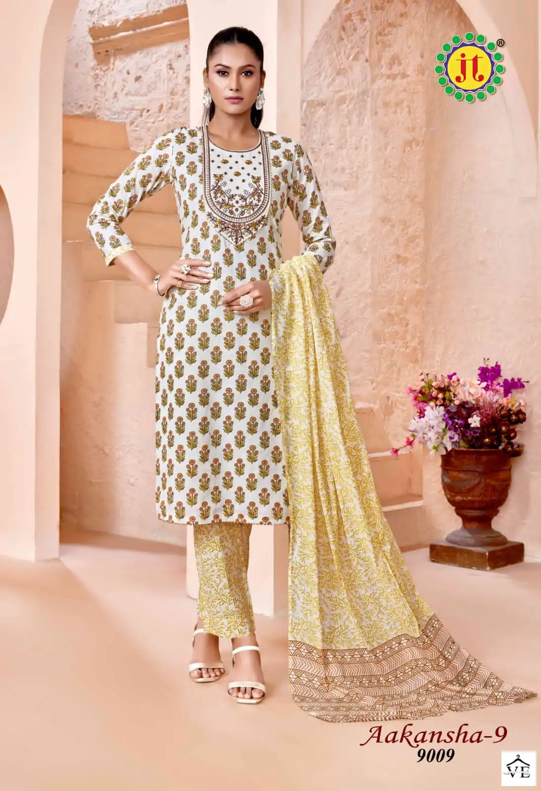Jt Aakansha Vol 9 Lawn Cotton Wholesale Salwar Suit Catalog — Wholesale Salwar Suits, MPA wholesale from Surat - Gallery Image 4