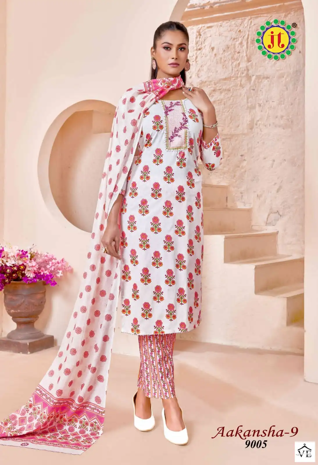 Jt Aakansha Vol 9 Lawn Cotton Wholesale Salwar Suit Catalog — Wholesale Salwar Suits, MPA wholesale from Surat - Gallery Image 5
