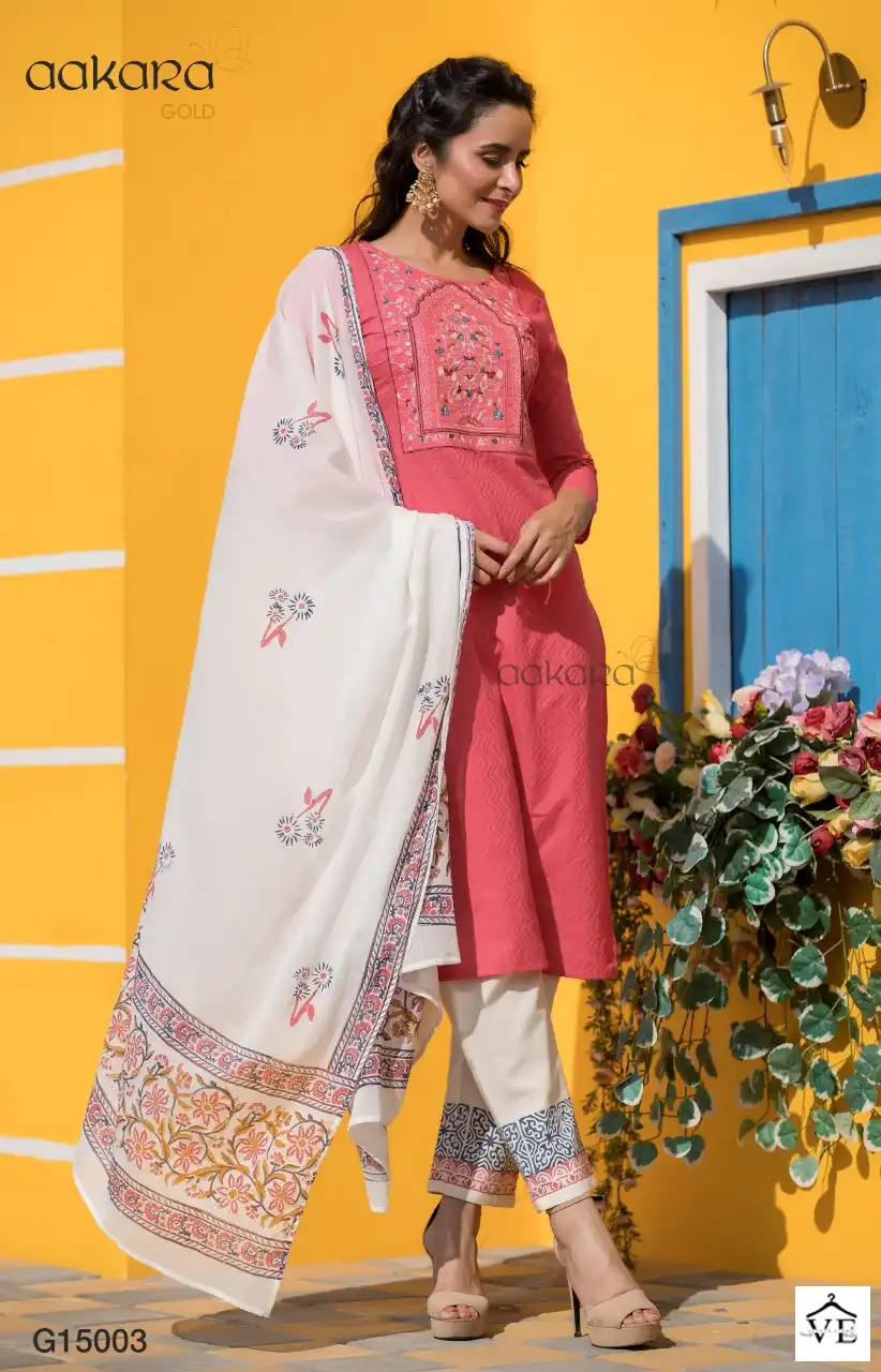 Aakara Gold Vol 15 Cotton Wholesale Readymade Salwar Suit Catalog — Wholesale Salwar Suits, MPA wholesale from Surat - Gallery Image 5