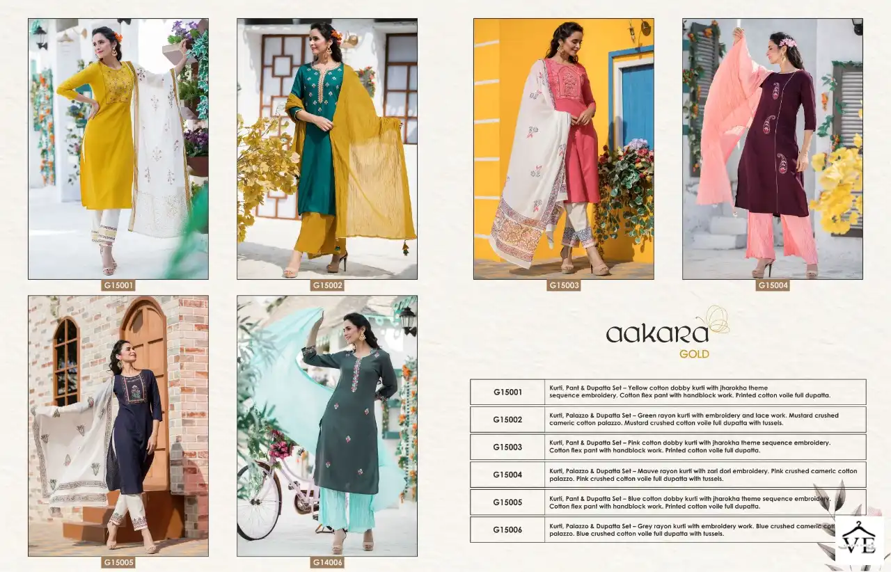 Aakara Gold Vol 15 Cotton Wholesale Readymade Salwar Suit Catalog — Wholesale Salwar Suits, MPA wholesale from Surat — view 7