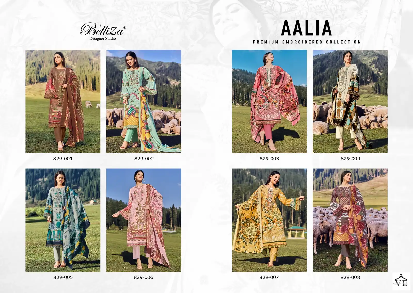Belliza Designer Aalia Cotton Wholesale Self Embroidery Work Salwar Suit Catalog — Wholesale Salwar Suits, Belliza Designer wholesale from Surat — view 9