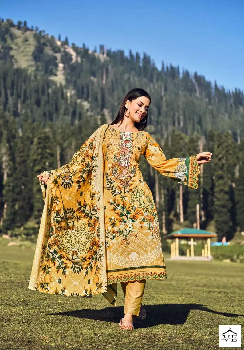 Belliza Designer Aalia Cotton Wholesale Self Embroidery Work Salwar Suit Catalog — Wholesale Salwar Suits, Belliza Designer wholesale from Surat - Gallery Image 3