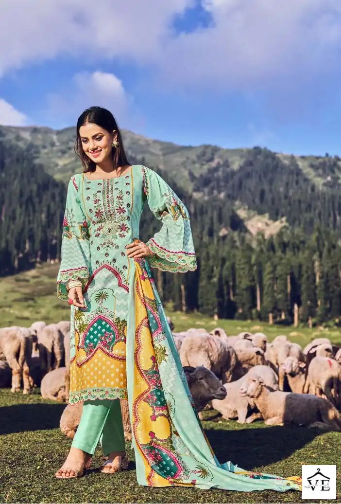 Belliza Designer Aalia Cotton Wholesale Self Embroidery Work Salwar Suit Catalog — Wholesale Salwar Suits, Belliza Designer wholesale from Surat - Gallery Image 4