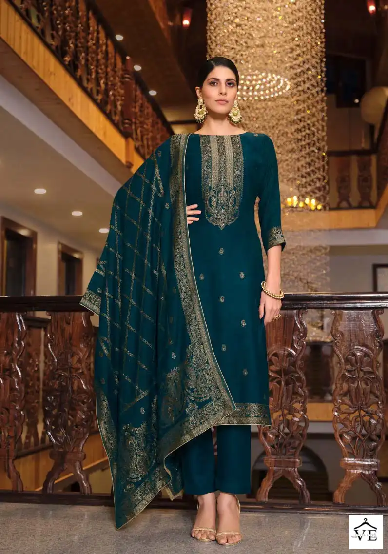 Belliza Designer Aamira Pashmina Wholesale Designer Swarovski Work Winter Wear Salwar Suit Catalog — Wholesale Salwar Suits, Belliza Designer wholesale from Surat - Gallery Image 2