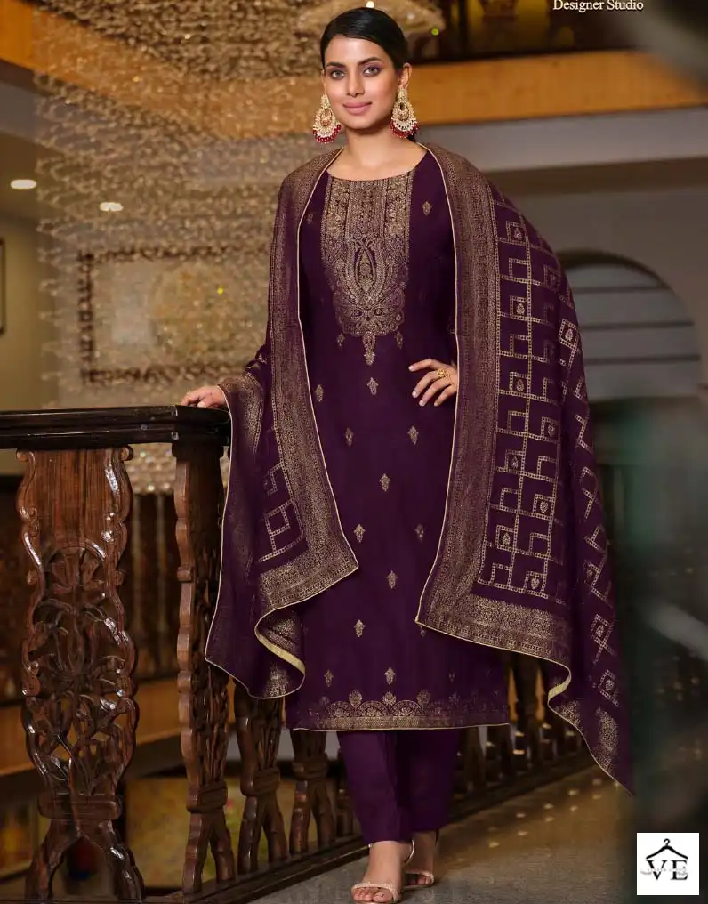 Belliza Designer Aamira Pashmina Wholesale Designer Swarovski Work Winter Wear Salwar Suit Catalog — Wholesale Salwar Suits, Belliza Designer wholesale from Surat — view 1