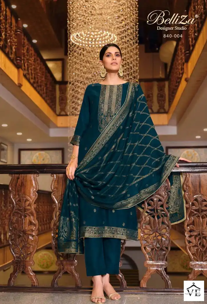 Belliza Designer Aamira Pashmina Wholesale Designer Swarovski Work Winter Wear Salwar Suit Catalog — Wholesale Salwar Suits, Belliza Designer wholesale from Surat - Gallery Image 6