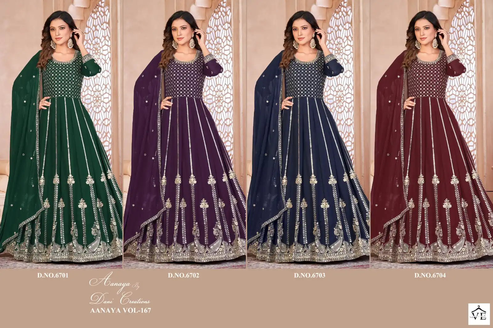 Vardan Ethnic Aanaya Vol 167 Faux Georgette Wholesale Designer Readymade Salwar Suit Catalog — Wholesale Salwar Suits, MPA wholesale from Surat — view 5