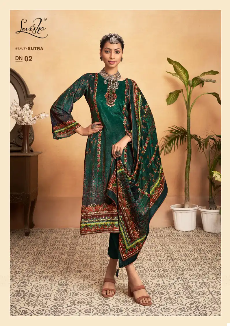 Levisha Aarzoo Pure 9000 Velvet Wholesale Winter Wear Suits Catalog — Wholesale Salwar Suits, Levisha wholesale from Surat - Gallery Image 4