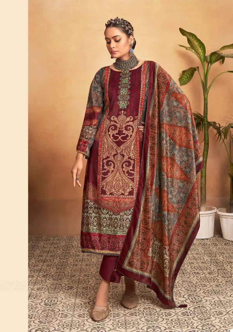 Levisha Aarzoo Pure 9000 Velvet Wholesale Winter Wear Suits Catalog — Wholesale Salwar Suits, Levisha wholesale from Surat - Gallery Image 5