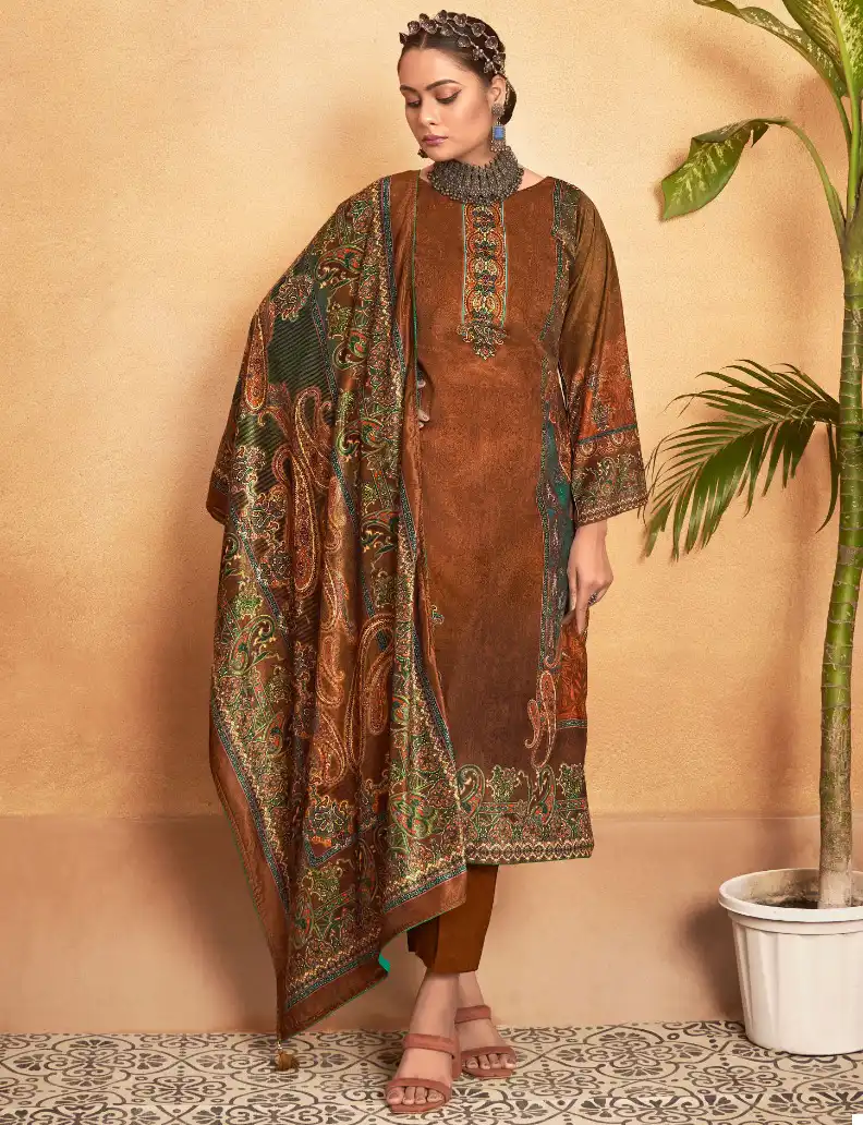 Levisha Aarzoo Pure 9000 Velvet Wholesale Winter Wear Suits Catalog — Wholesale Salwar Suits, Levisha wholesale from Surat — view 1