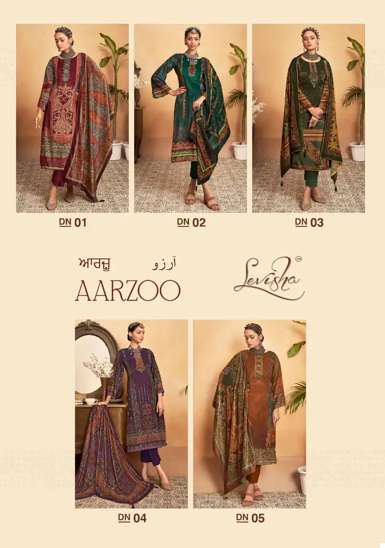 Levisha Aarzoo Pure 9000 Velvet Wholesale Winter Wear Suits Catalog — Wholesale Salwar Suits, Levisha wholesale from Surat — view 6