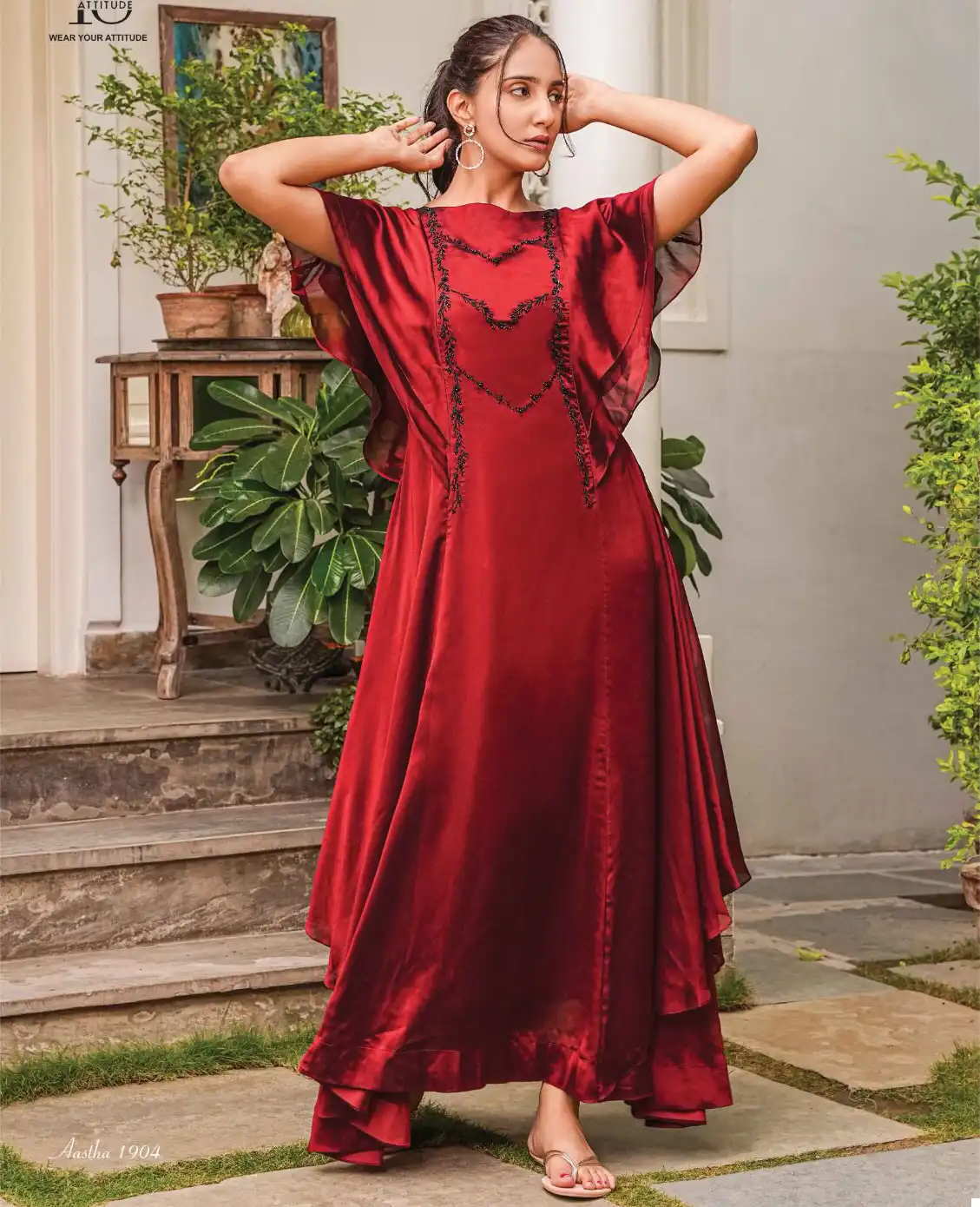 18 Attitude Aastha Vol 19 Premium Bemberg Viscose Georgette Wholesale One-Piece Kurtis — Wholesale Kurtis, MPA wholesale from Surat — view 1