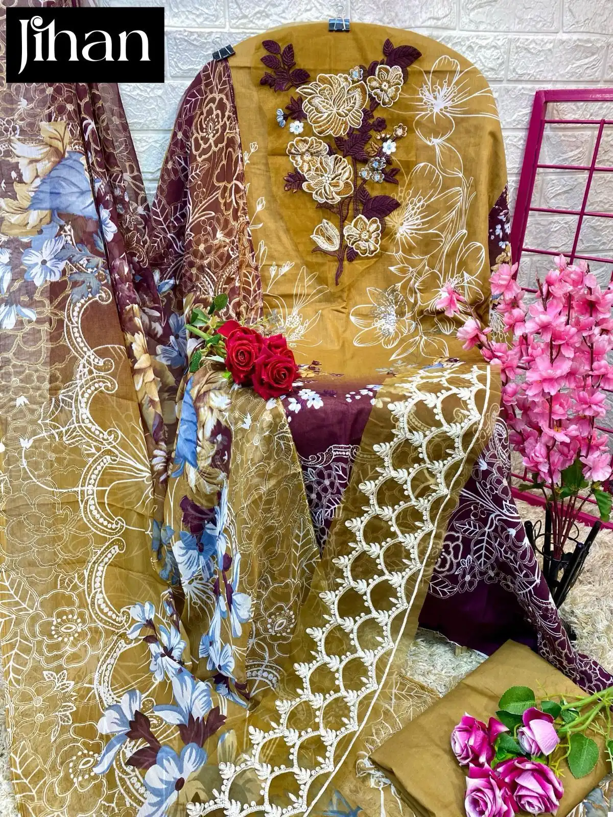 Jihan Adan Libaas Summer Color Collection Pure Cotton Wholesale Pakistani Salwar Suit Catalog — Wholesale Salwar Suits, MPA wholesale from Surat - Gallery Image 10
