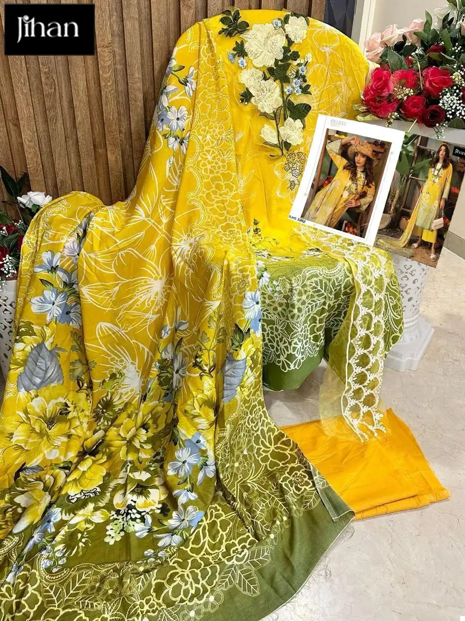 Jihan Adan Libaas Summer Color Collection Pure Cotton Wholesale Pakistani Salwar Suit Catalog — Wholesale Salwar Suits, MPA wholesale from Surat - Gallery Image 3