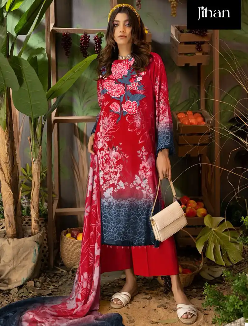 Jihan Adan Libaas Summer Color Collection Pure Cotton Wholesale Pakistani Salwar Suit Catalog — Wholesale Salwar Suits, MPA wholesale from Surat — view 1