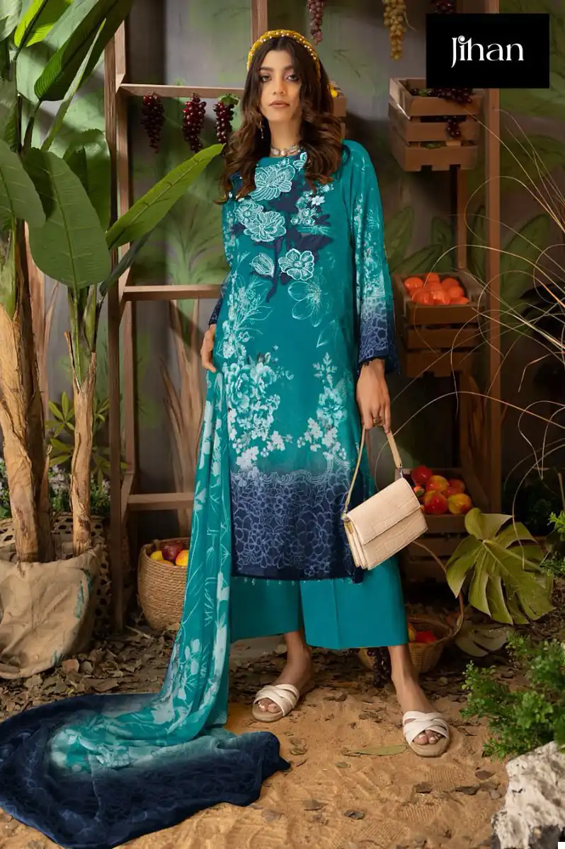 Jihan Adan Libaas Summer Color Collection Pure Cotton Wholesale Pakistani Salwar Suit Catalog — Wholesale Salwar Suits, MPA wholesale from Surat - Gallery Image 5