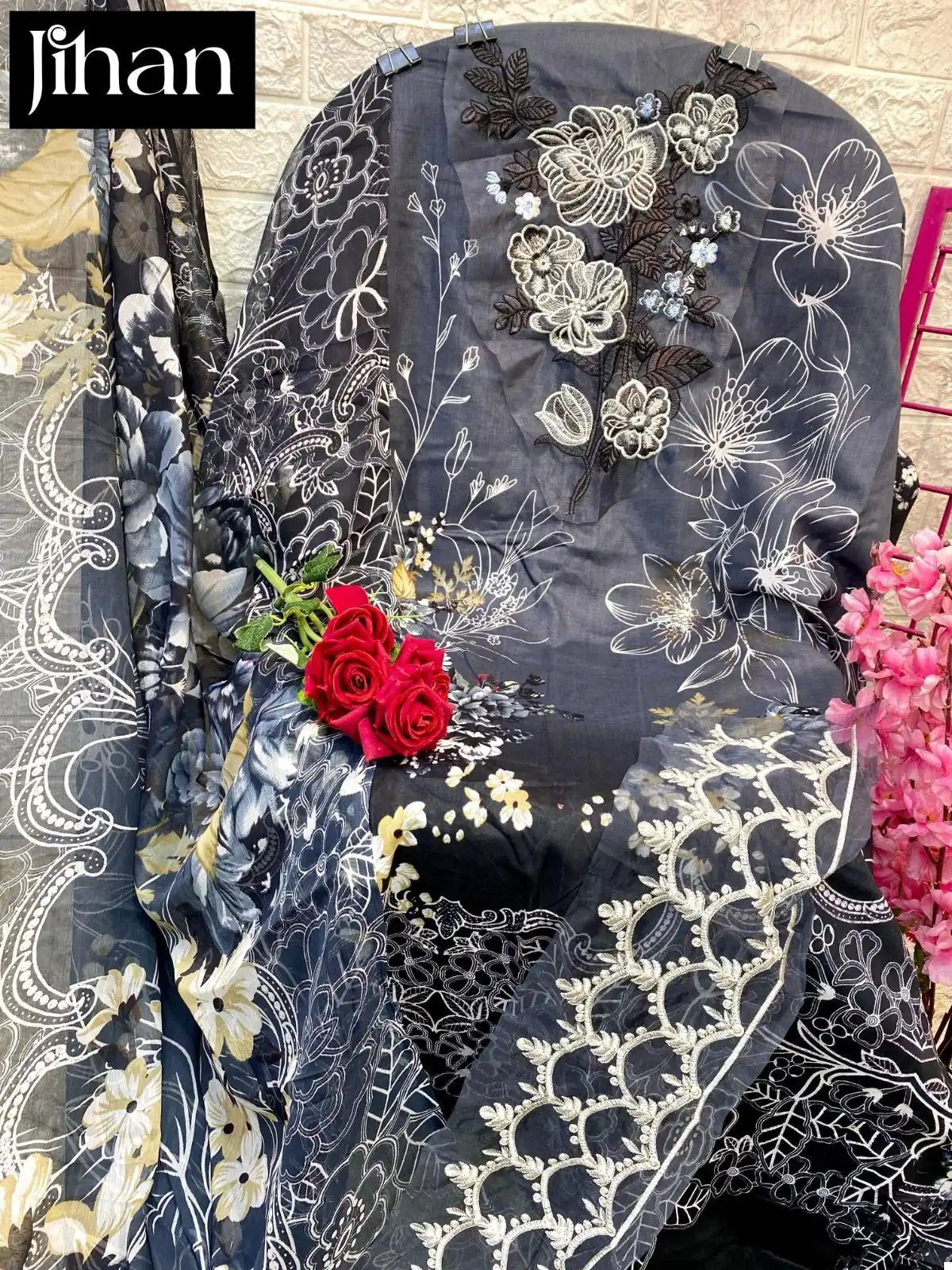 Jihan Adan Libaas Summer Color Collection Pure Cotton Wholesale Pakistani Salwar Suit Catalog — Wholesale Salwar Suits, MPA wholesale from Surat - Gallery Image 8