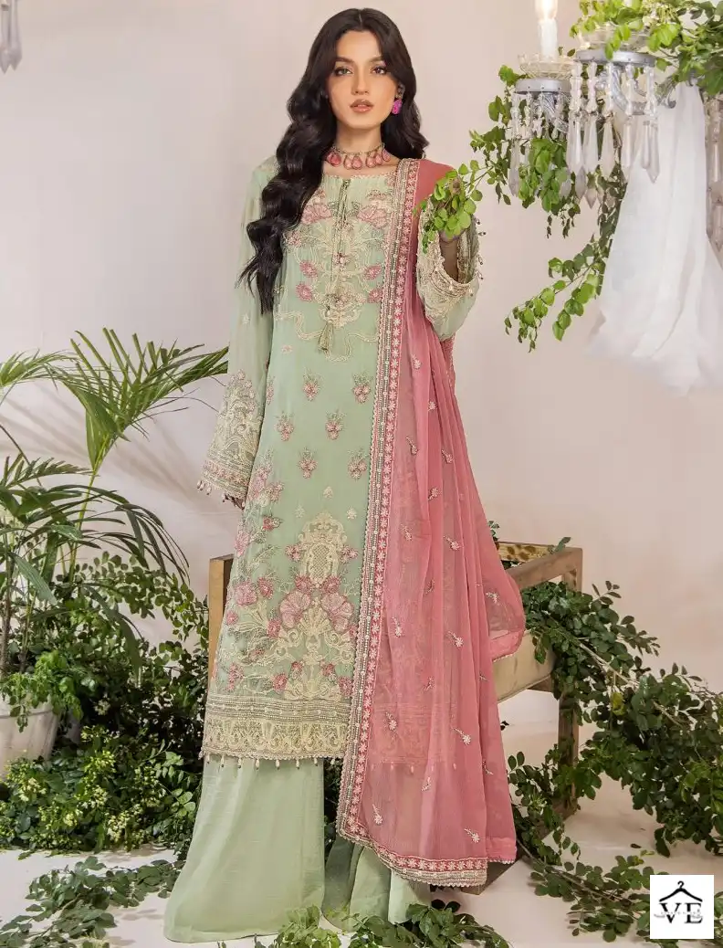 Khas Fashion Adan Libas Georgette Wholesale Designer Pakistani Salwar Suit — Wholesale Salwar Suits, Khas wholesale from Surat — view 1