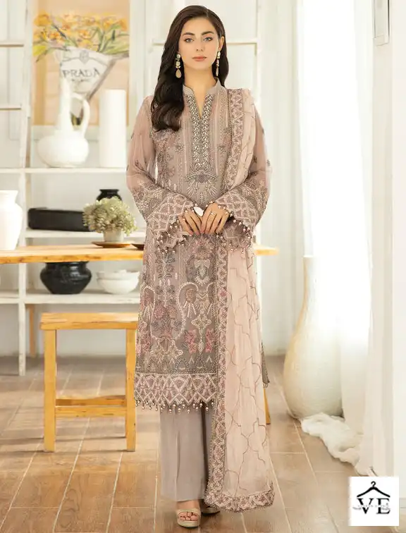 Khas Fashion Adan Libas Georgette Wholesale Designer Pakistani Salwar Suit — Wholesale Salwar Suits, Khas wholesale from Surat - Gallery Image 3