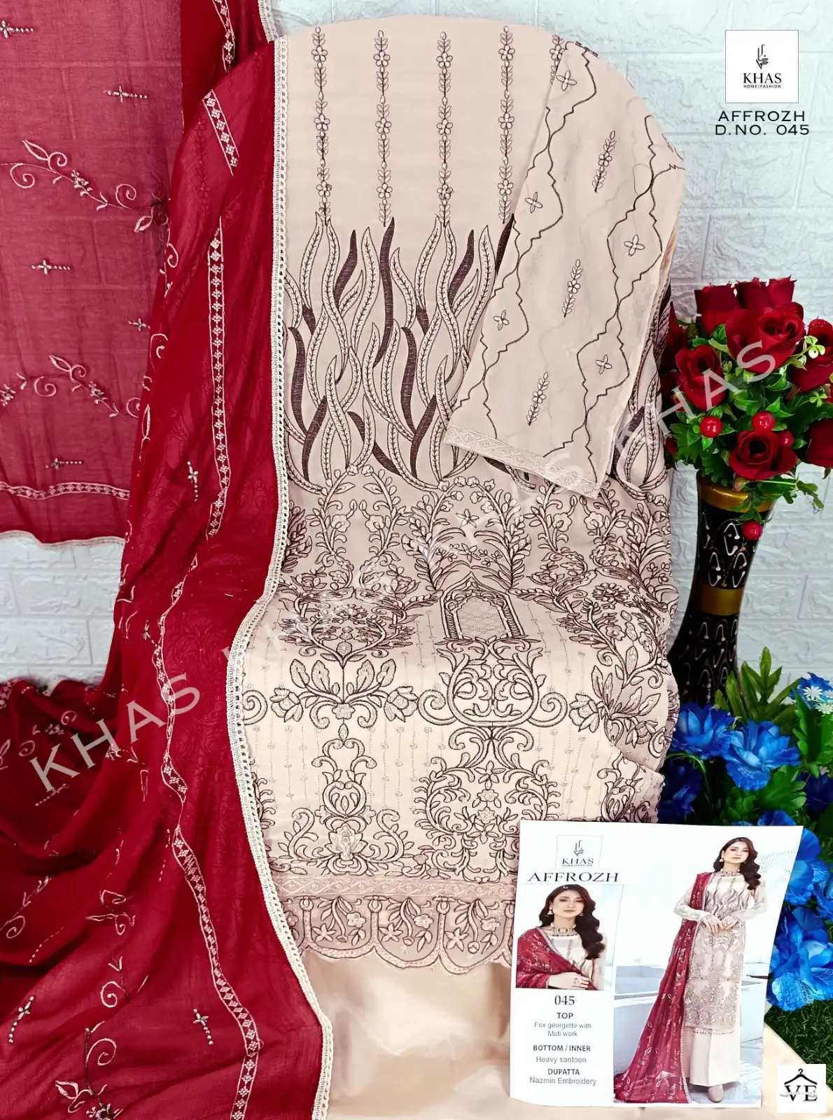 Khas Fashion Affrozh Georgette Wholesale Designer Pakistani Salwar Suit — Wholesale Salwar Suits, Khas wholesale from Surat - Gallery Image 2