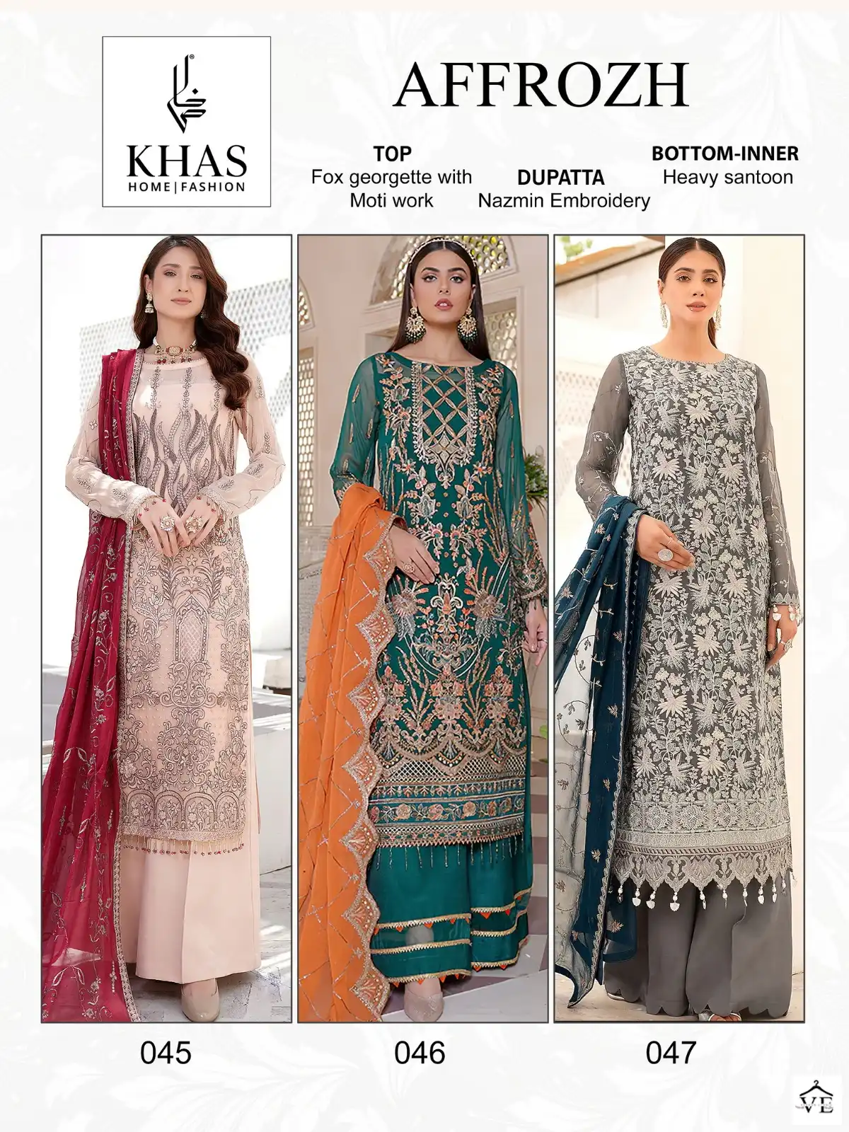 Khas Fashion Affrozh Georgette Wholesale Designer Pakistani Salwar Suit — Wholesale Salwar Suits, Khas wholesale from Surat — view 5
