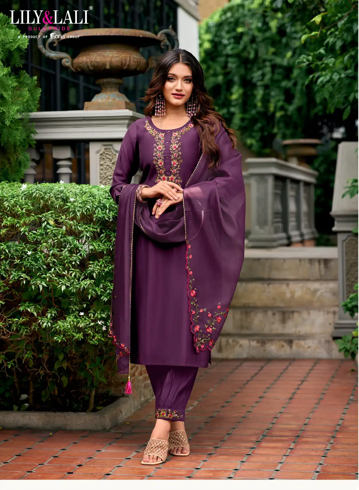 Lily & Lali Afghani Milan Silk Wholesale Readymade Suits Catalog — Wholesale Readymade Suit, Lily & Lali wholesale from Surat - Gallery Image 2