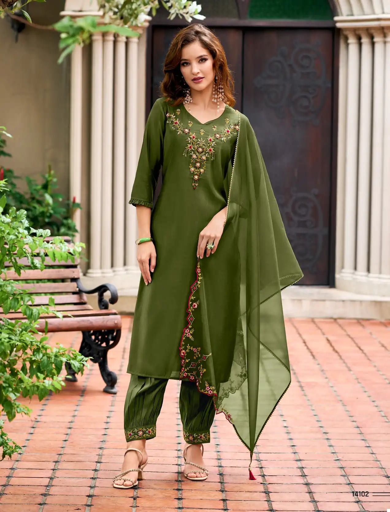 Lily & Lali Afghani Milan Silk Wholesale Readymade Suits Catalog — Wholesale Readymade Suit, Lily & Lali wholesale from Surat - Gallery Image 3