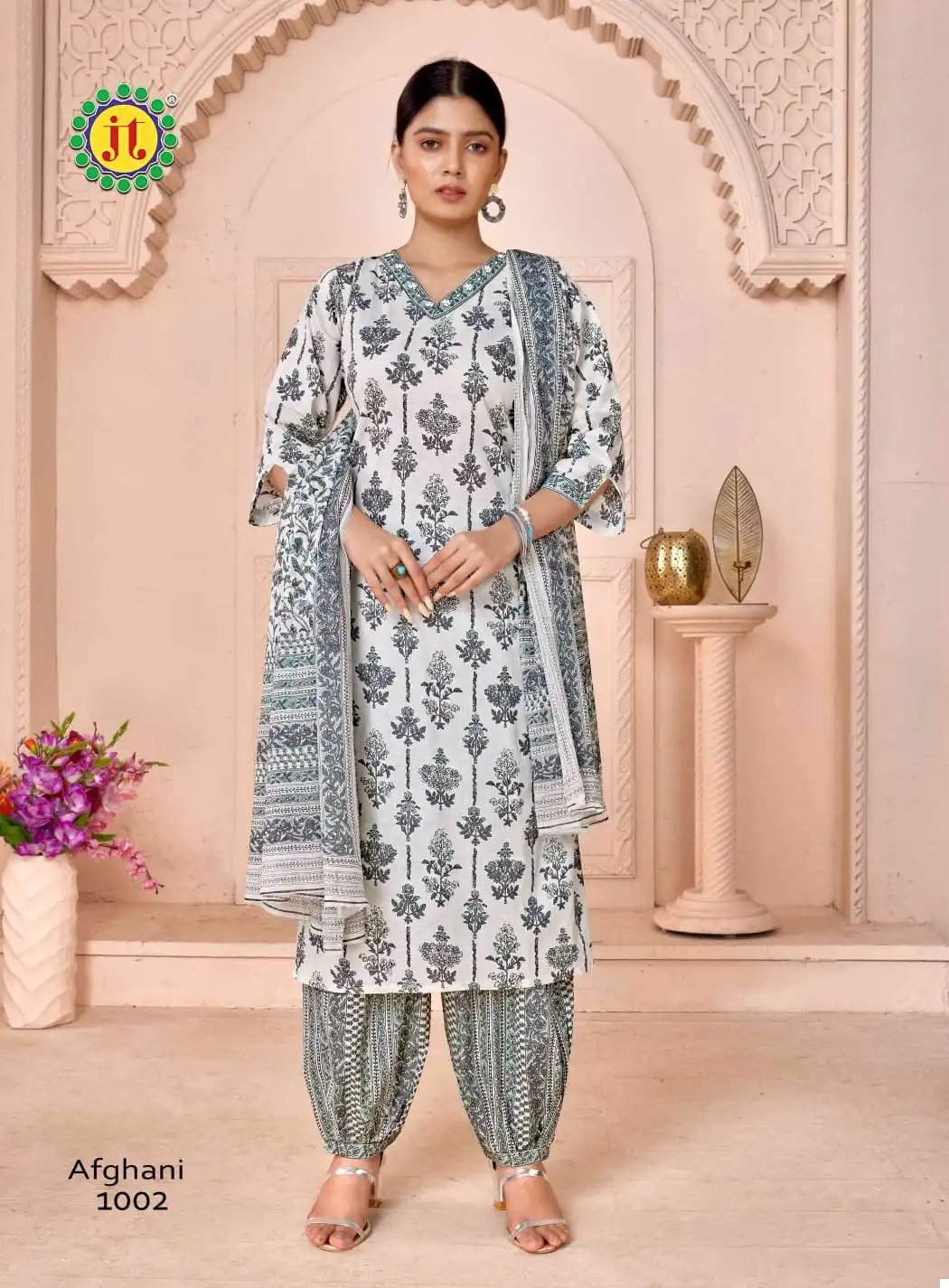 Jt Afghani Lawn Cotton Wholesale Readymade Salwar Suit Catalog — Wholesale Salwar Suits, MPA wholesale from Surat - Gallery Image 2