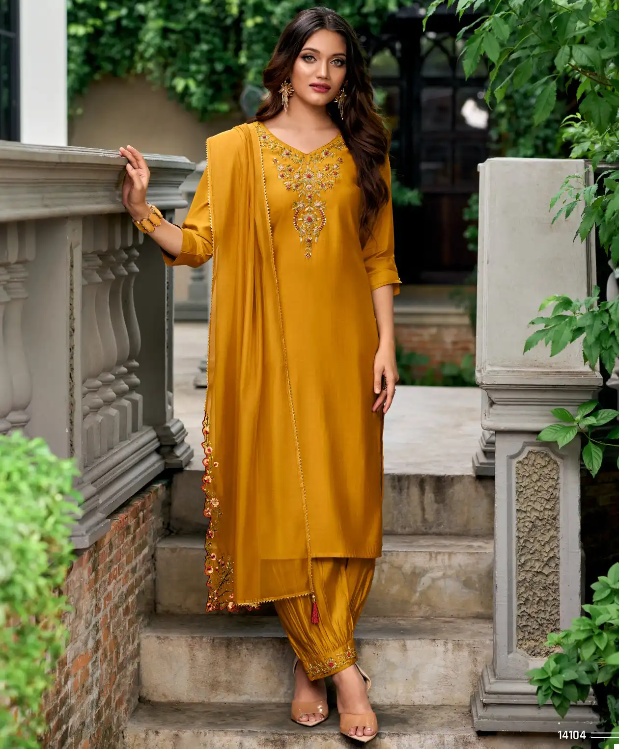 Lily & Lali Afghani Milan Silk Wholesale Readymade Suits Catalog — Wholesale Readymade Suit, Lily & Lali wholesale from Surat — view 1