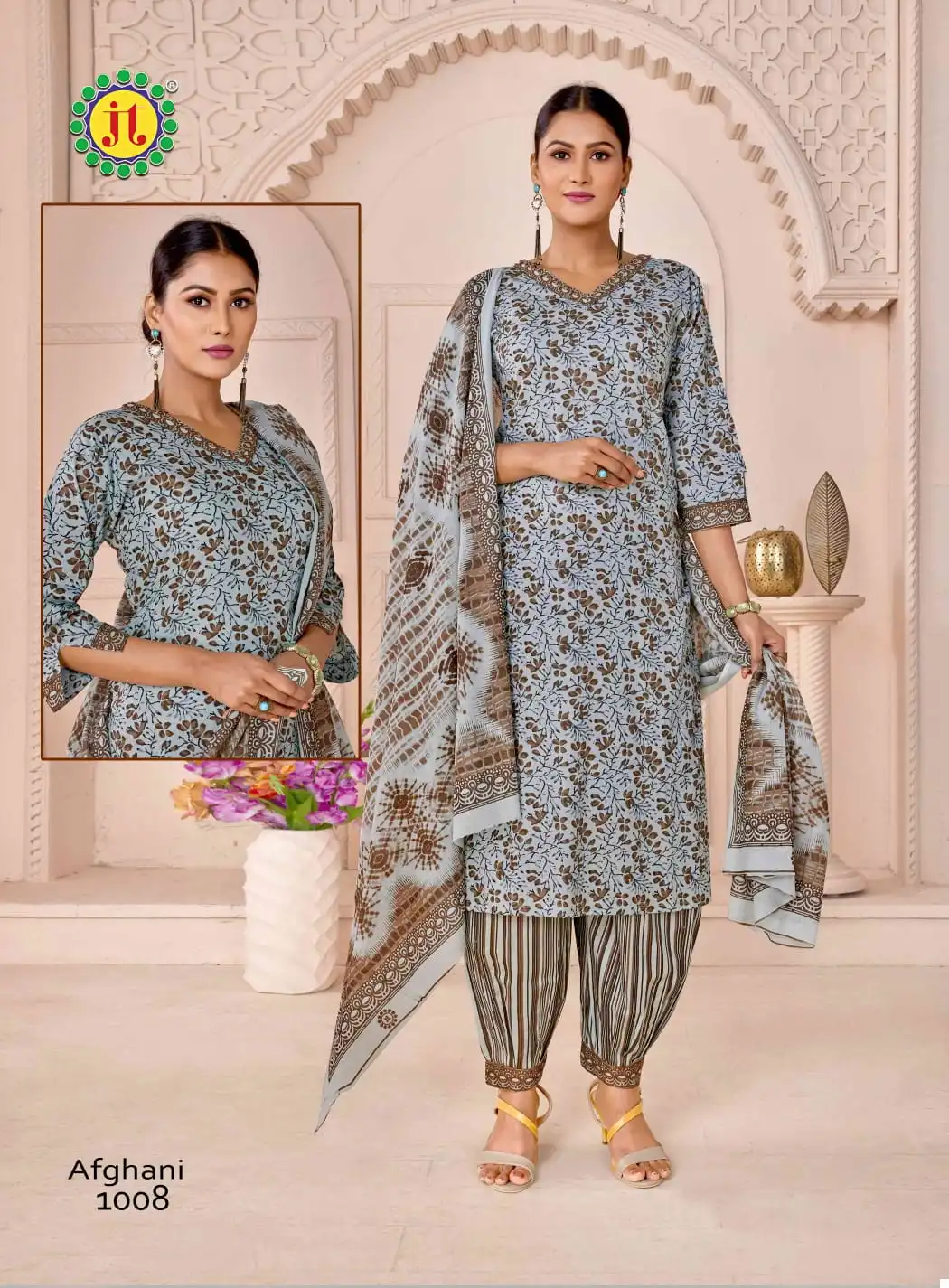 Jt Afghani Lawn Cotton Wholesale Readymade Salwar Suit Catalog — Wholesale Salwar Suits, MPA wholesale from Surat - Gallery Image 3