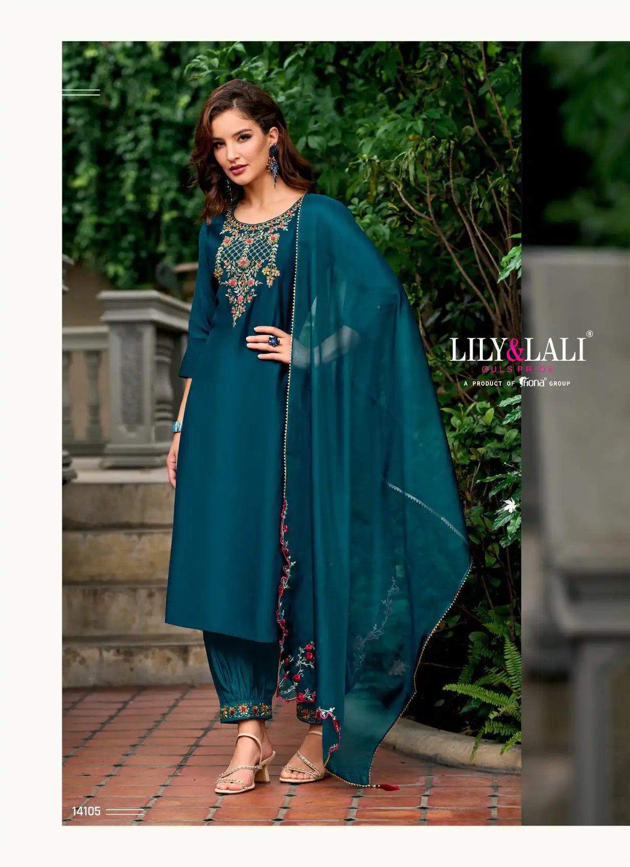Lily & Lali Afghani Milan Silk Wholesale Readymade Suits Catalog — Wholesale Readymade Suit, Lily & Lali wholesale from Surat - Gallery Image 5