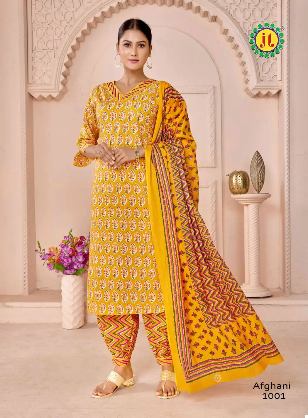 Jt Afghani Lawn Cotton Wholesale Readymade Salwar Suit Catalog — Wholesale Salwar Suits, MPA wholesale from Surat - Gallery Image 4