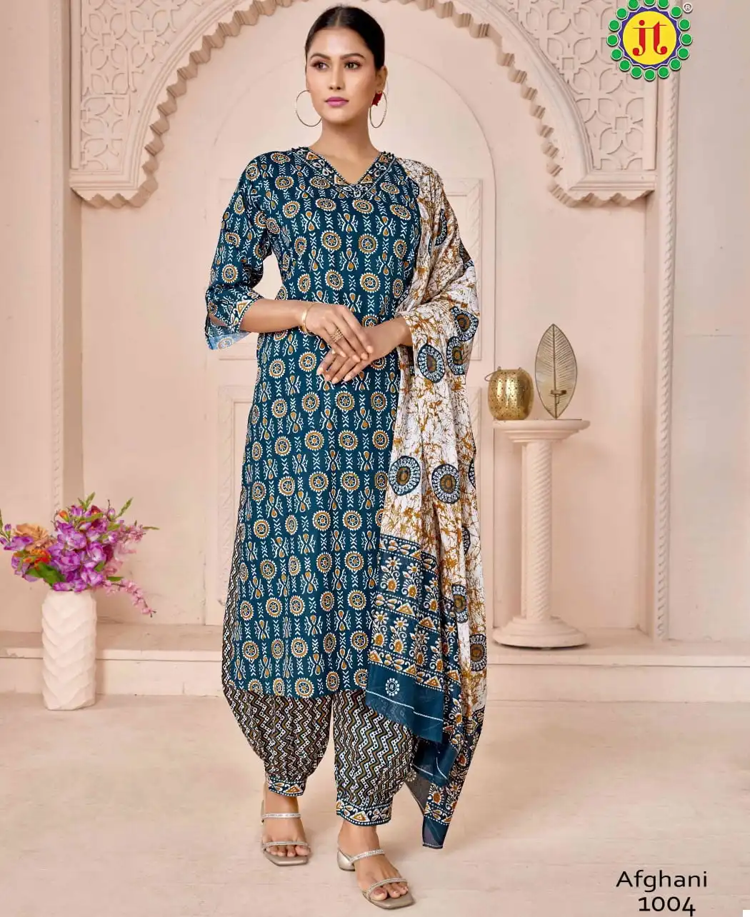 Jt Afghani Lawn Cotton Wholesale Readymade Salwar Suit Catalog — Wholesale Salwar Suits, MPA wholesale from Surat — view 1