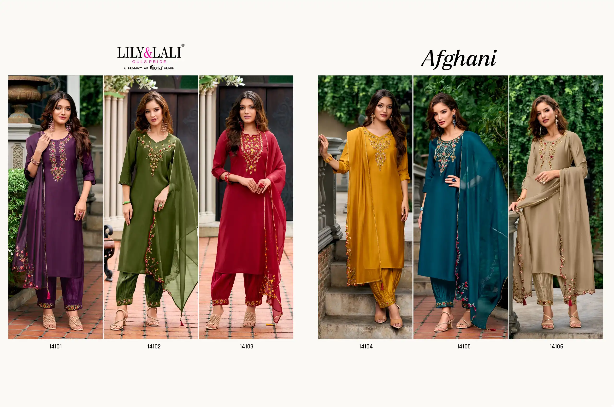 Lily &amp; Lali Afghani Milan Silk Wholesale Readymade Suits Catalog — Wholesale Readymade Suit, Lily &amp; Lali wholesale from Surat — view 7