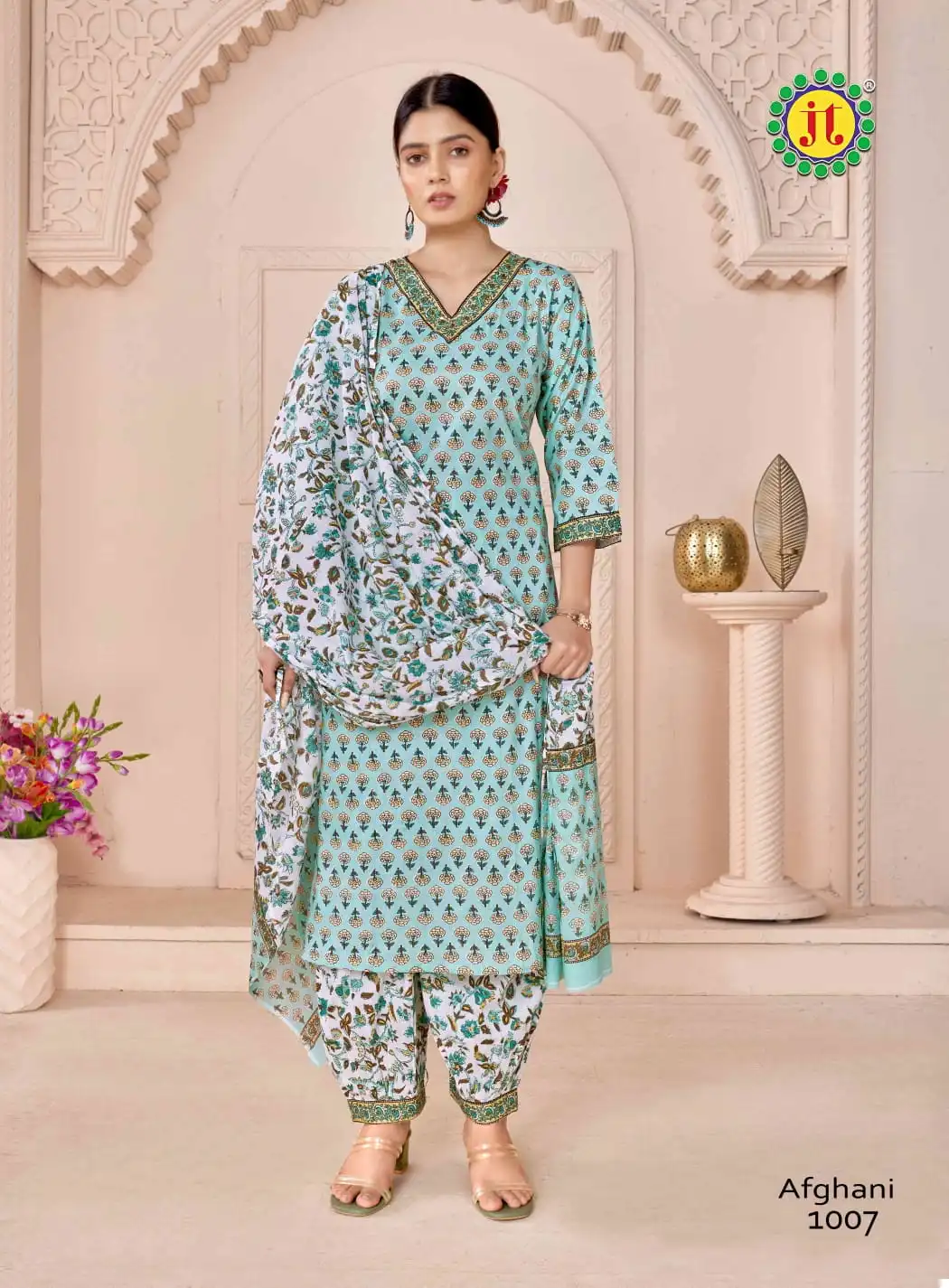 Jt Afghani Lawn Cotton Wholesale Readymade Salwar Suit Catalog — Wholesale Salwar Suits, MPA wholesale from Surat - Gallery Image 6