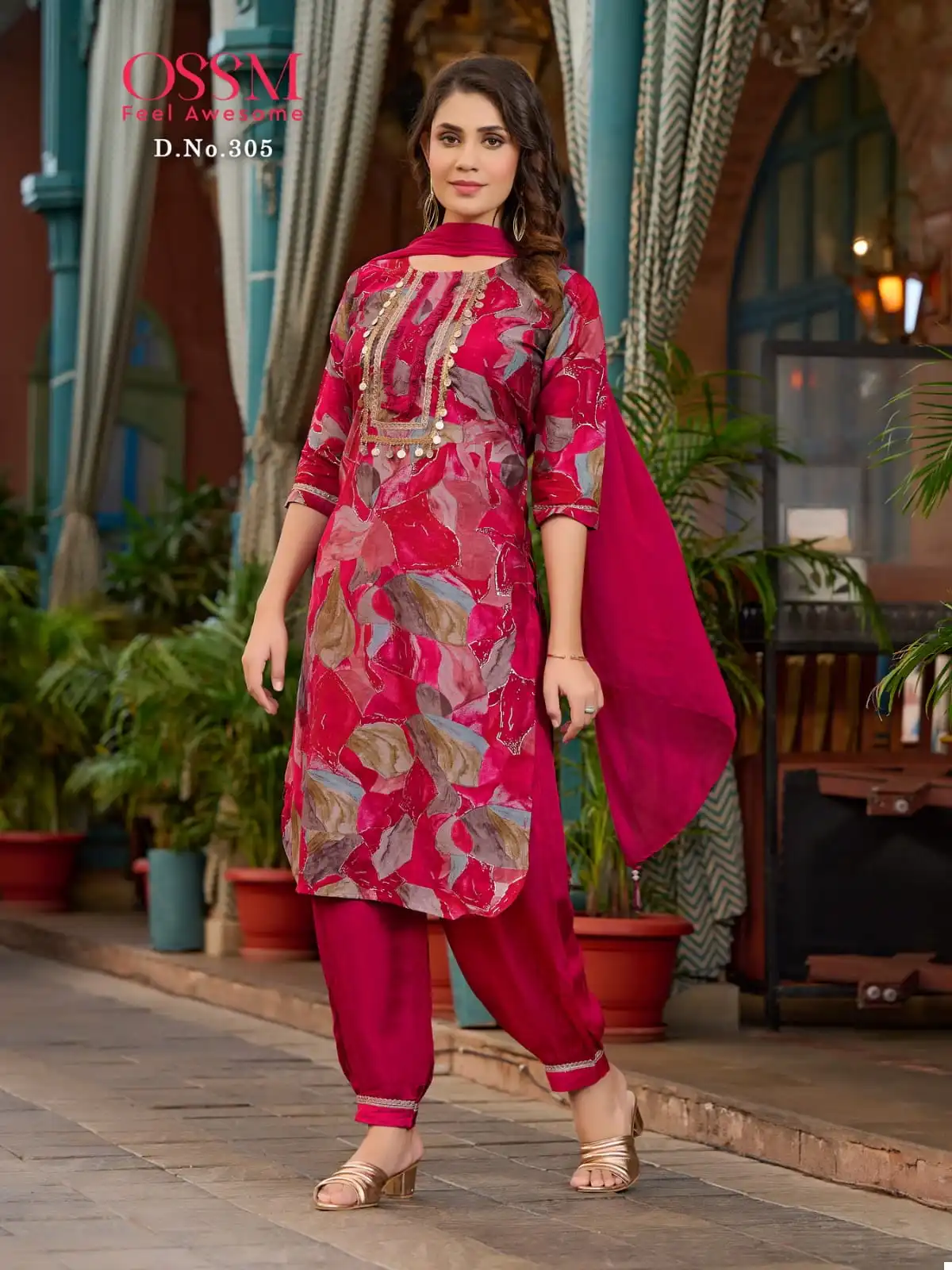 Ossm Afghani Vol 03 Premium Chanderi Modal Wholesale Readymade Suits Catalog — Wholesale Salwar Suits, MPA wholesale from Surat — view 5