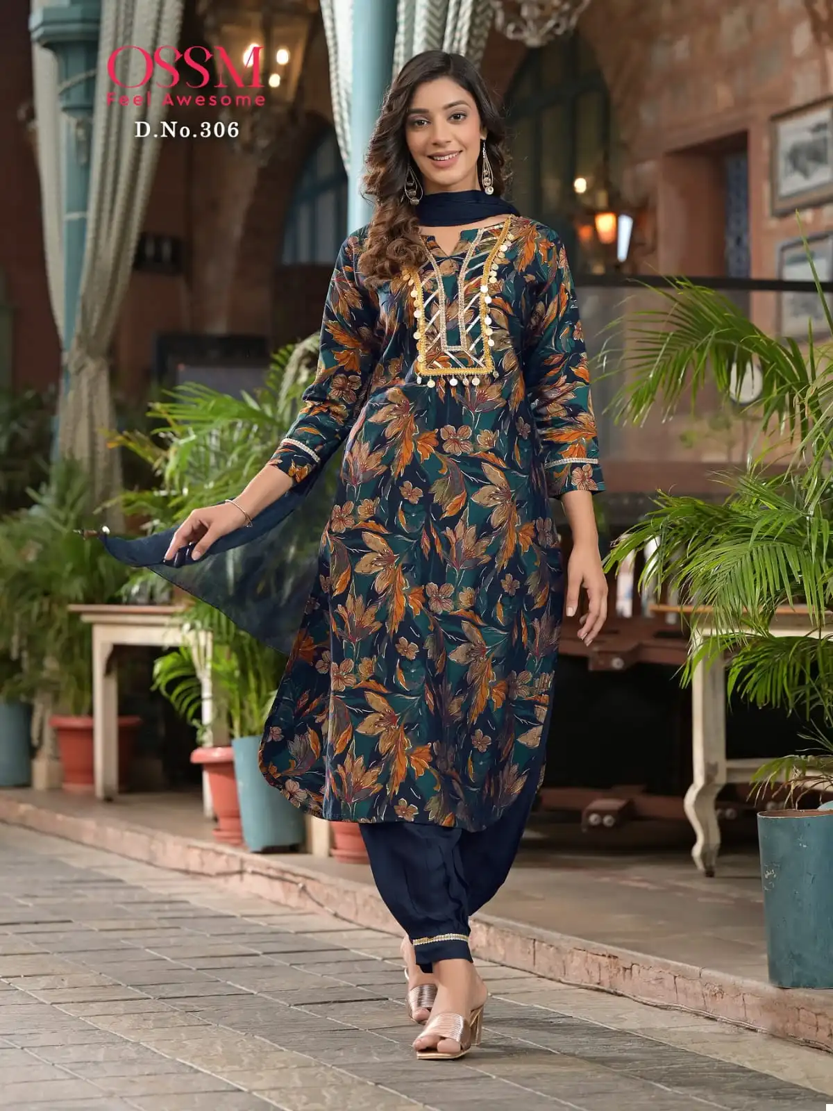Ossm Afghani Vol 03 Premium Chanderi Modal Wholesale Readymade Suits Catalog — Wholesale Salwar Suits, MPA wholesale from Surat — view 6