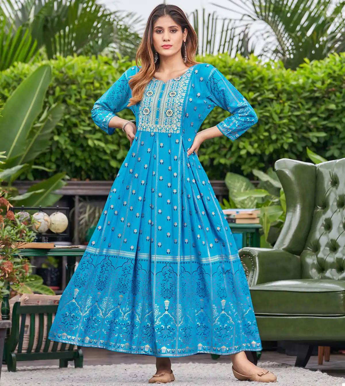 Rangjyot Akansha Vol-1 14 Kg Rayon Wholesale Anarkali Gown Catalog — Wholesale Kurtis, MPA wholesale from Surat — view 1