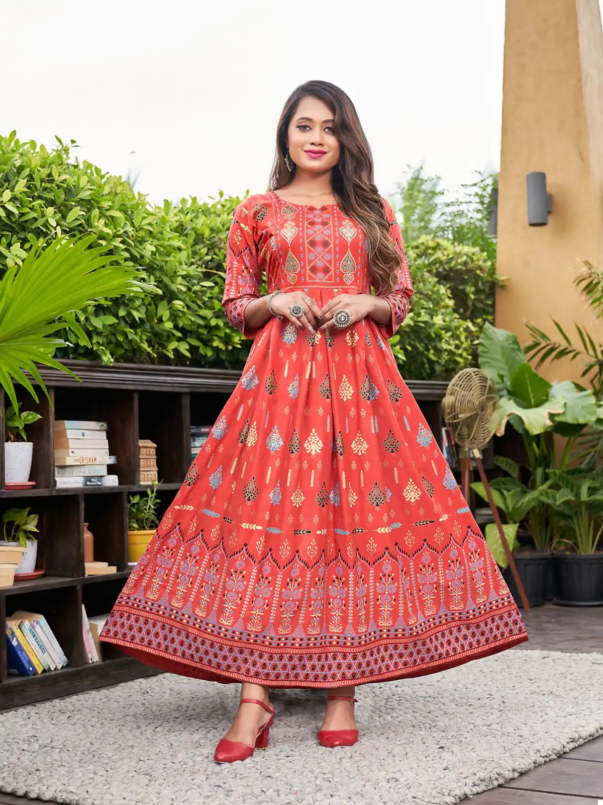 Rangjyot Akansha Vol-1 14 Kg Rayon Wholesale Anarkali Gown Catalog — Wholesale Kurtis, MPA wholesale from Surat - Gallery Image 5