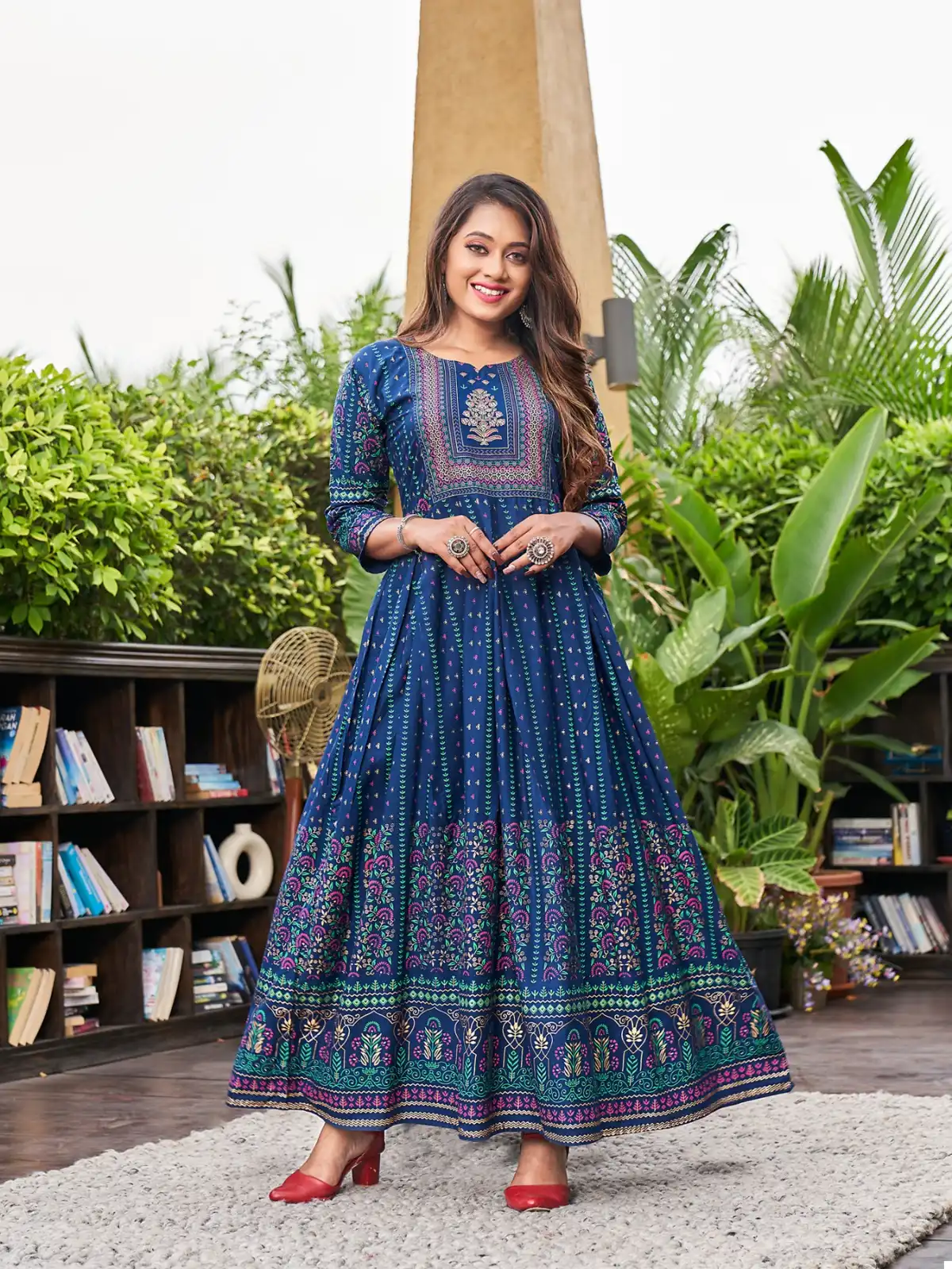 Rangjyot Akansha Vol-1 14 Kg Rayon Wholesale Anarkali Gown Catalog — Wholesale Kurtis, MPA wholesale from Surat - Gallery Image 7