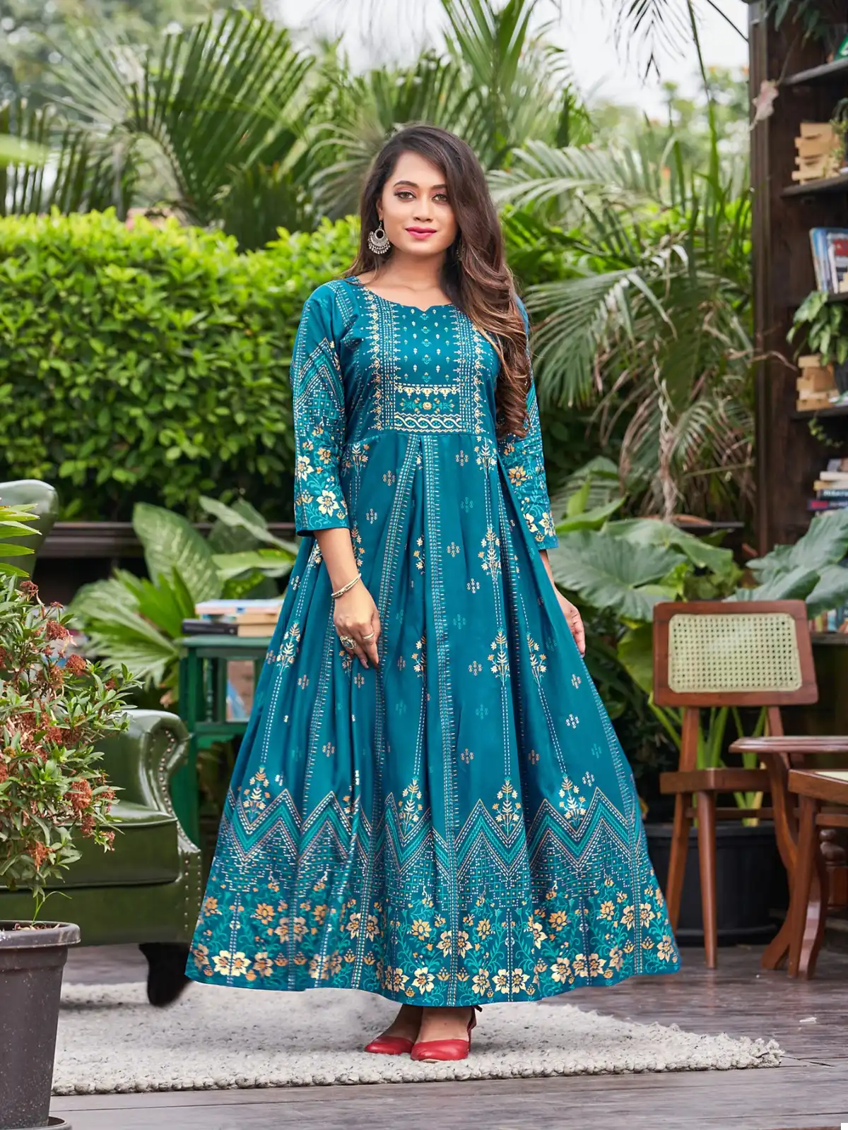 Rangjyot Akansha Vol-1 14 Kg Rayon Wholesale Anarkali Gown Catalog — Wholesale Kurtis, MPA wholesale from Surat - Gallery Image 8