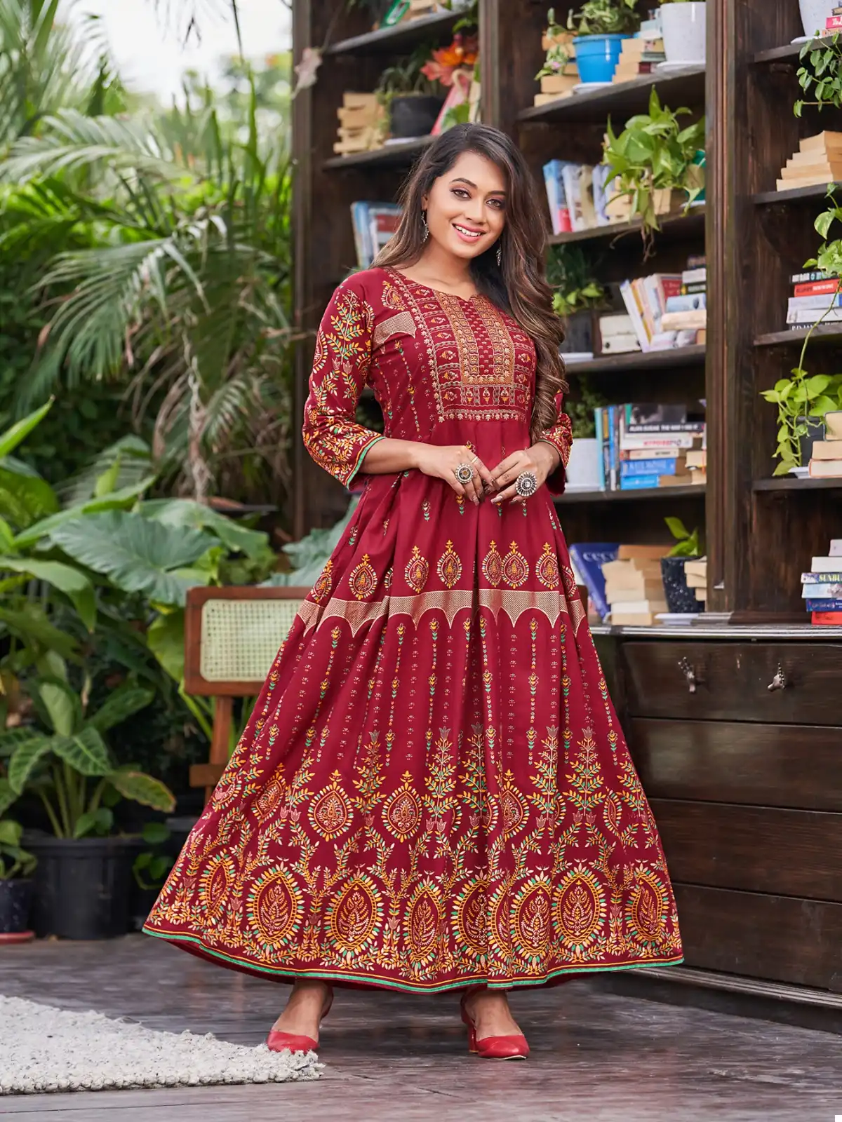 Rangjyot Akansha Vol-1 14 Kg Rayon Wholesale Anarkali Gown Catalog — Wholesale Kurtis, MPA wholesale from Surat - Gallery Image 9