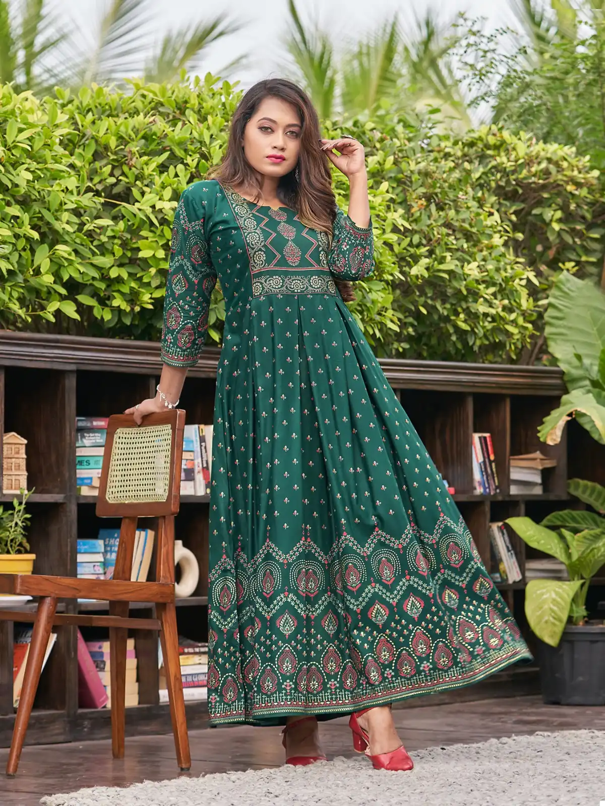 Rangjyot Akansha Vol-1 14 Kg Rayon Wholesale Anarkali Gown Catalog — Wholesale Kurtis, MPA wholesale from Surat - Gallery Image 10
