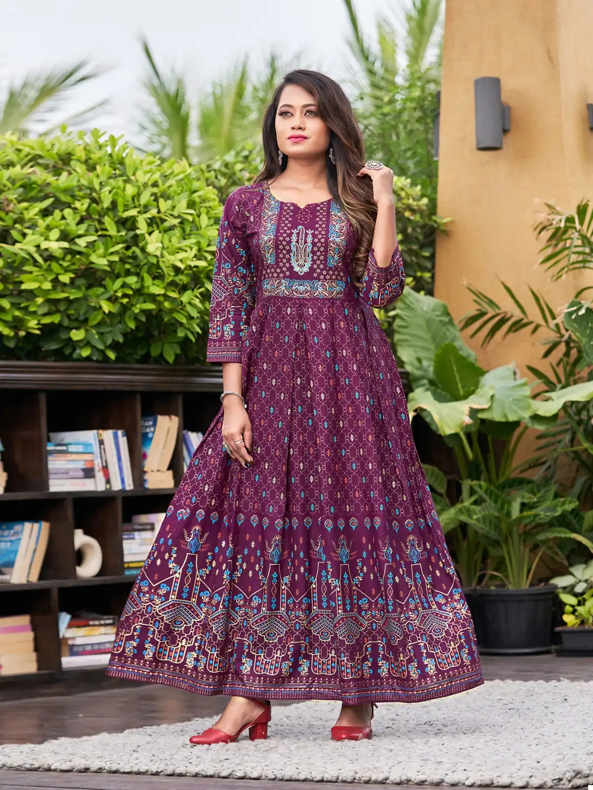 Rangjyot Akansha Vol-1 14 Kg Rayon Wholesale Anarkali Gown Catalog — Wholesale Kurtis, MPA wholesale from Surat - Gallery Image 3