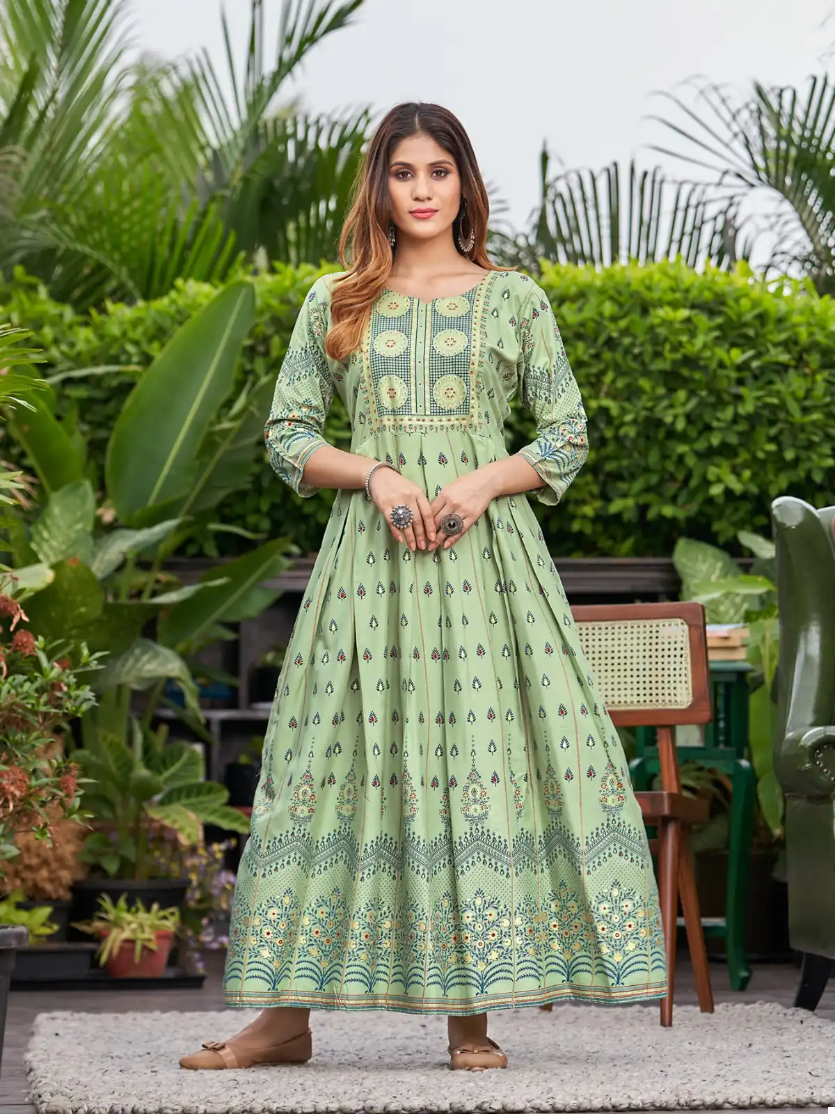 Rangjyot Akansha Vol-1 14 Kg Rayon Wholesale Anarkali Gown Catalog — Wholesale Kurtis, MPA wholesale from Surat - Gallery Image 4