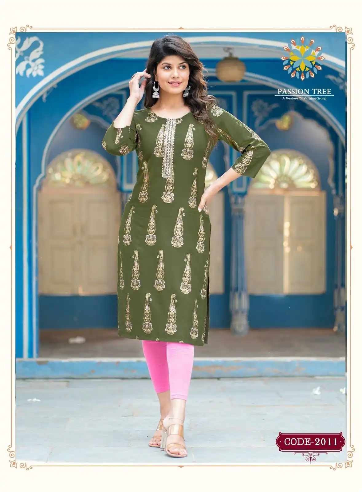 Passion Tree Albeli Vol 2 Rayon Wholesale Straight Kurti Catalog — Wholesale Kurtis, MPA wholesale from Surat - Gallery Image 7