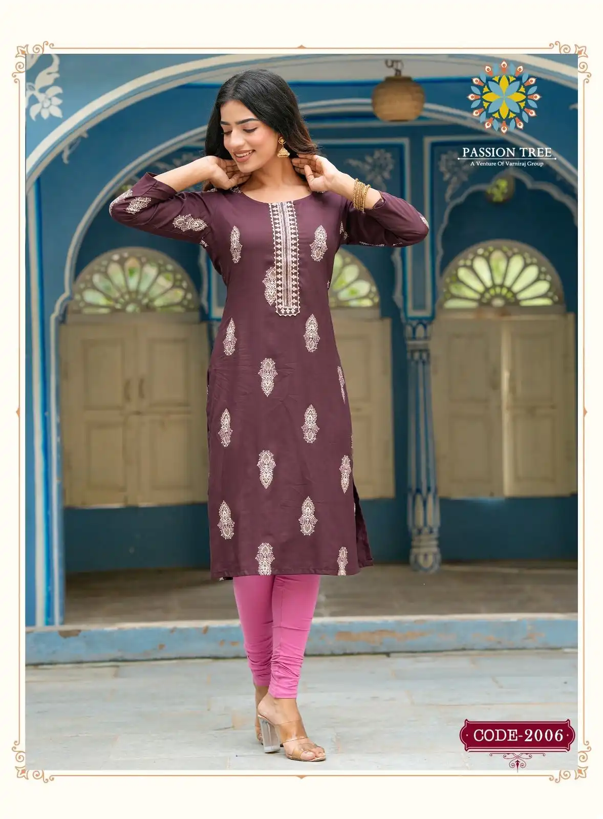 Passion Tree Albeli Vol 2 Rayon Wholesale Straight Kurti Catalog — Wholesale Kurtis, MPA wholesale from Surat - Gallery Image 2