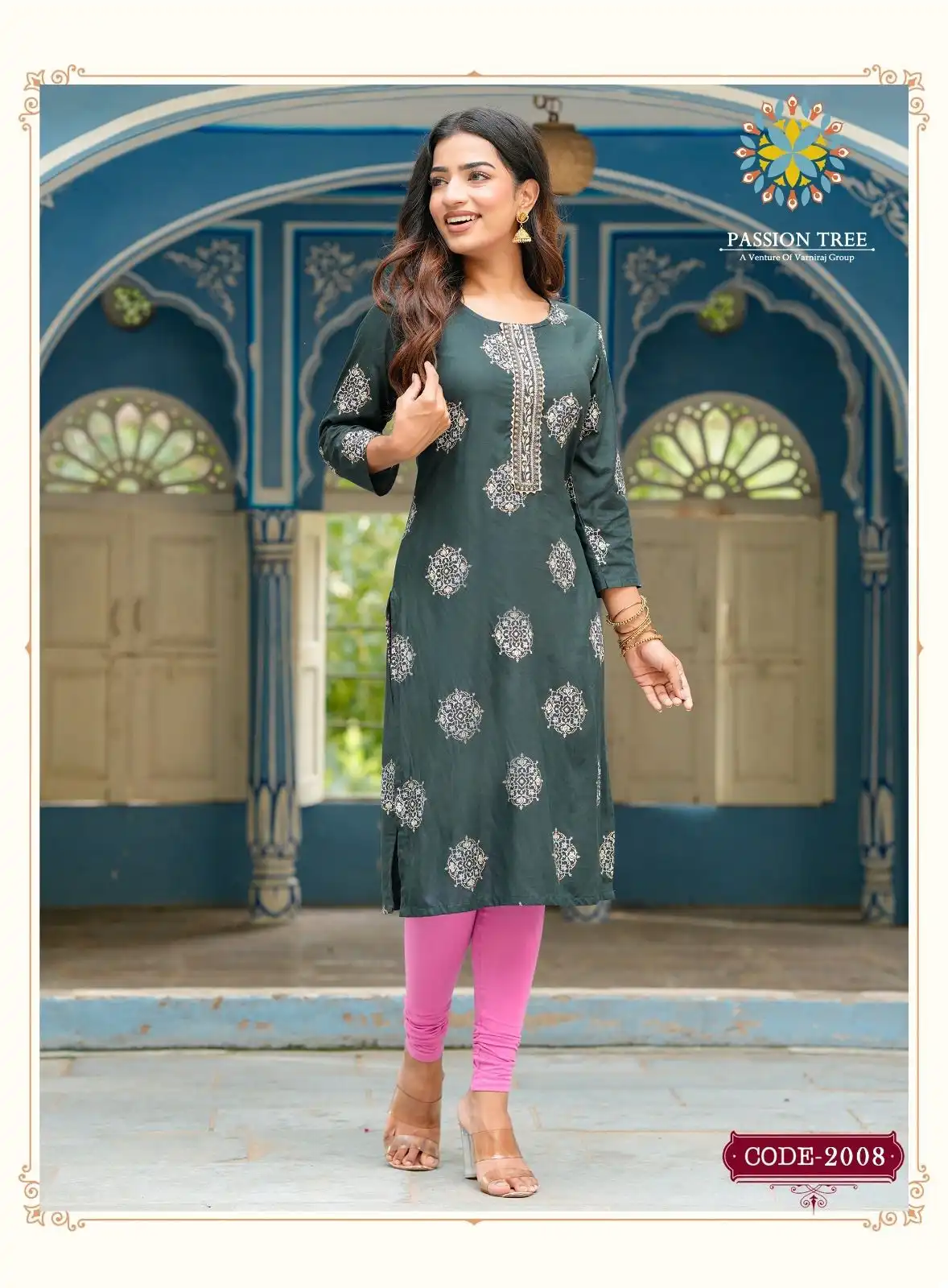 Passion Tree Albeli Vol 2 Rayon Wholesale Straight Kurti Catalog — Wholesale Kurtis, MPA wholesale from Surat - Gallery Image 4