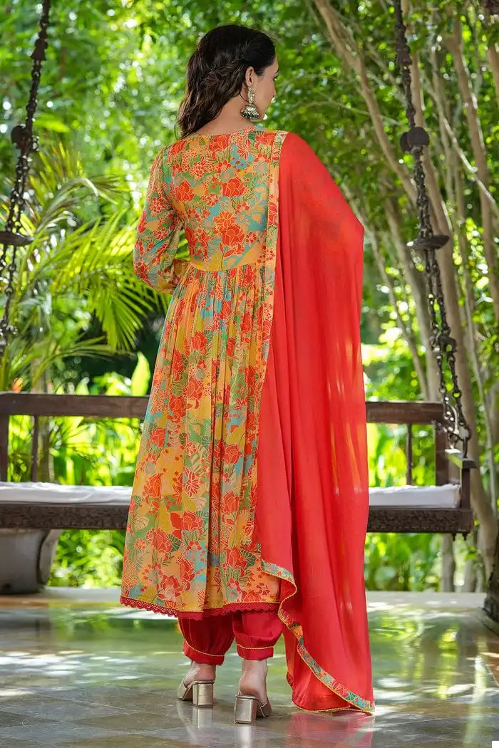 M Prints Alia Cut Collection Chinon Wholesale Designer Readymade Salwar Suit Catalog — Wholesale Salwar Suits, MPA wholesale from Surat - Gallery Image 2